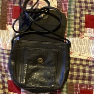 Black Leather Crossbody Bag